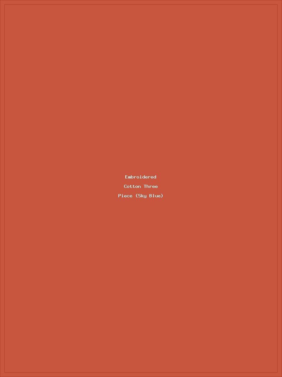 Embroidered Cotton Three Piece